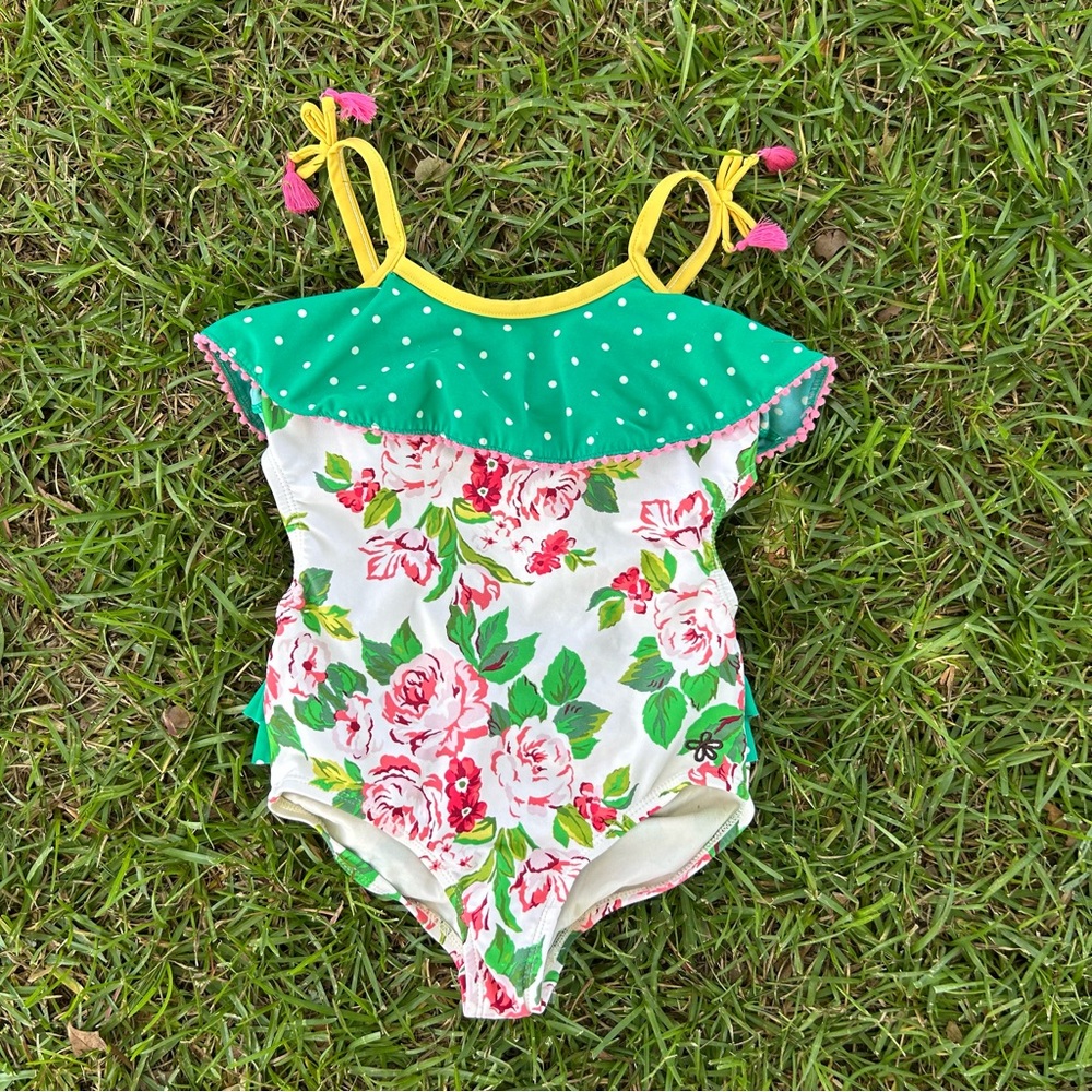 Matilda Jane Green Polka Dot Floral Swimsuit